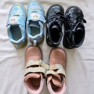 Toddler Girl Shoe Bundle (3 Pairs) – Size 8 / EU 25 – Fits 2 - 3 Y/o